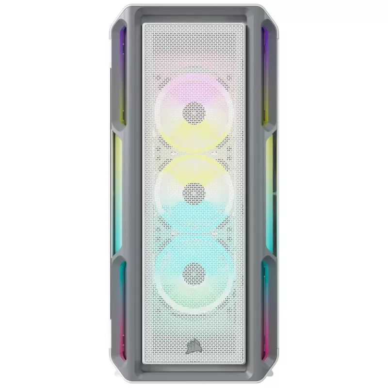 CORSAIR Icue 5000T vidutinio dydžio ATX kompiuterio korpusas - RGB - grūdintas stiklas - baltas