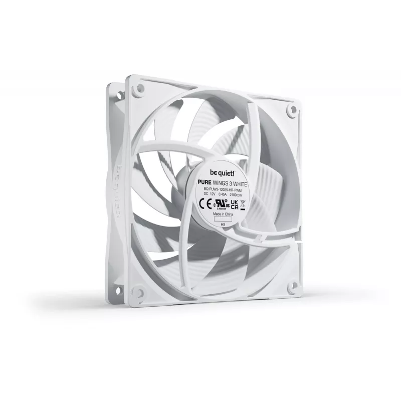 be quiet! Pure Wings 3 120mm PWM high-speed White kompiuterio korpuso ventiliatorius 12 cm 1 vnt.