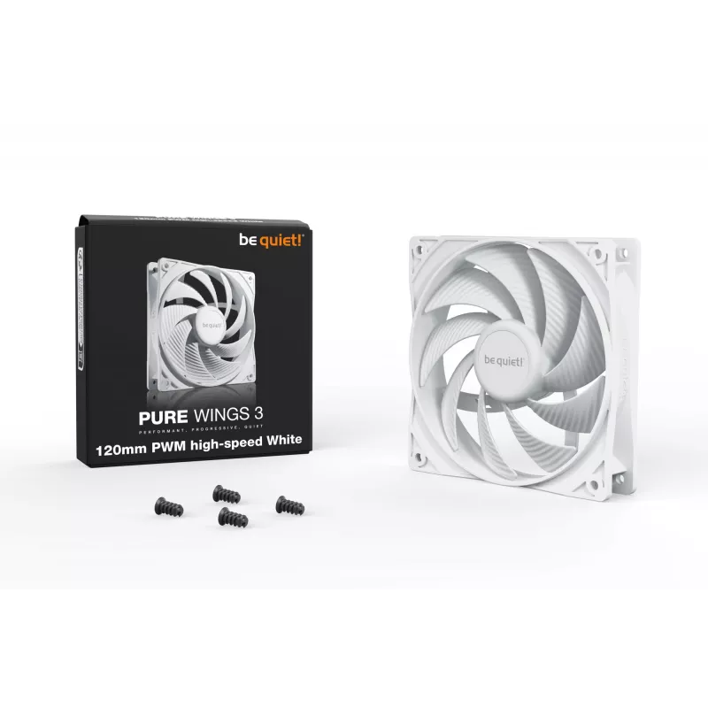 be quiet! Pure Wings 3 120mm PWM high-speed White kompiuterio korpuso ventiliatorius 12 cm 1 vnt.