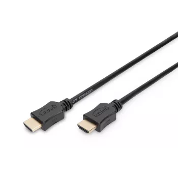 DIGITUS HDMI High Speed jungiamasis laidas, A tipo M/M, 2m su Ethernet, Ultra HD 60p, aukso juodas