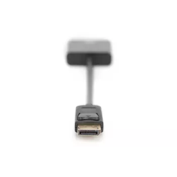 DIGITUS ASSMANN DisplayPort adapterio laidas, DP - DVI (24+5) M/F, 15cm su užraktu, DP 1.2 suderinamas, CE juodas