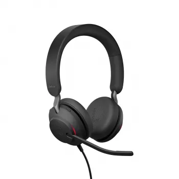 Ausinės Jabra Evolve2 40 SE USB-C, UC Stereo, laidinės, skambučiams/muzikai, 20 - 20000 Hz, 188 g, juodos