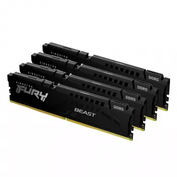 Kingston Technology FURY Beast 128 GB (4x32 GB) DDR5 5200 MHz CL40 DIMM atminties rinkinys juodas XMP