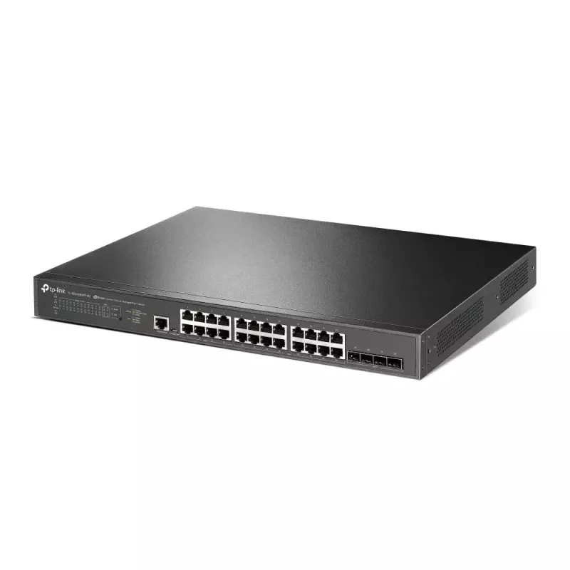 TP-Link Omada 24 prievadų 2.5GBASE-T ir 4 prievadų 10GE SFP+ L2+ valdomas jungiklis su 16 prievadų PoE+ ir 8 prievadų PoE++