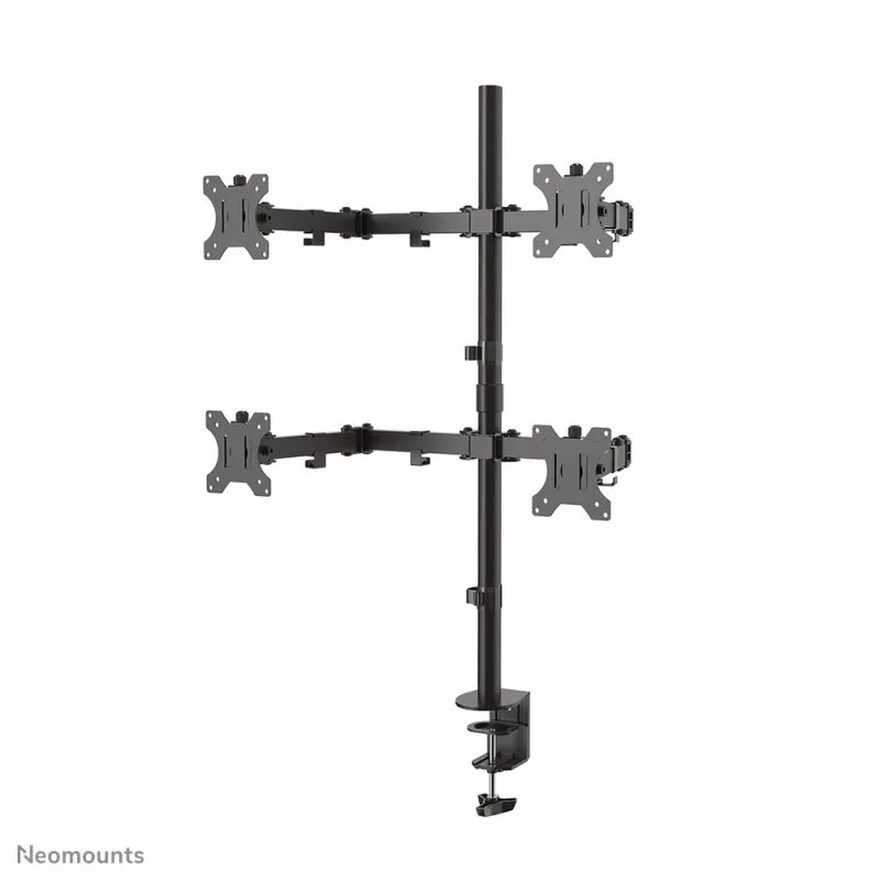 Neomounts FPMA-D550D4BLACK Monitorinis laikiklis 13-32 colių, Clamp/Grommet, 6 kg, 33 cm (13 col.), 81.3 cm (32 col.), 100 x 100 mm, Juodas