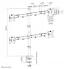 Neomounts FPMA-D550D4BLACK Monitorinis laikiklis 13-32 colių, Clamp/Grommet, 6 kg, 33 cm (13 col.), 81.3 cm (32 col.), 100 x 100 mm, Juodas
