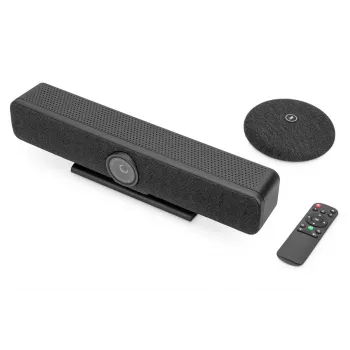 DIGITUS 4K All-in-One Video Bar – vaizdo konferencijų sistema (4x mikrofonas / 1x garsiakalbis, 1x stalinis mikrofonas)