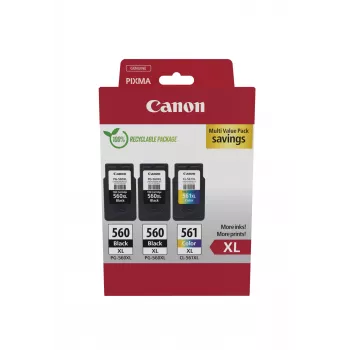 Canon 3712C009 kasetė 3 vnt. Original High (XL) talpa juoda, žydra, rausvai violetinė, geltona