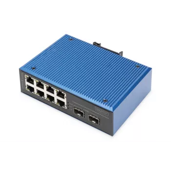 Nevaldomas jungiklis DIGITUS DN-651147 8+2 prievadų Fast Ethernet PoE 1 Gbit/s