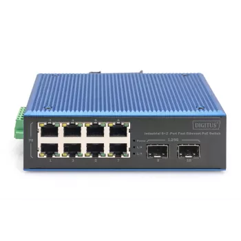 Nevaldomas jungiklis DIGITUS DN-651147 8+2 prievadų Fast Ethernet PoE 1 Gbit/s