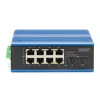 DIGITUS Industrial 8+2 Gigabit Ethernet PoE komutatorius 8 prievadai GE PoE RJ45 2 GE SFP prievadai