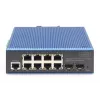 DIGITUS Industrial 8+2 Port L2 Valdomas Gigabit Ethernet Switch 8x GE RJ45 + 2 SFP prievadai
