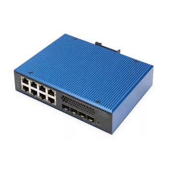 DIGITUS Industrial 8+4SFP+Port L2 valdomas Gigabit Ethernet PoE jungiklis 8x GE RJ45 +4 SFP+ prievadai PoE