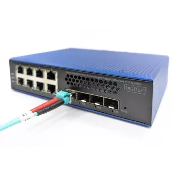 DIGITUS Industrial 8+4SFP+Port L2 valdomas Gigabit Ethernet PoE jungiklis 8x GE RJ45 +4 SFP+ prievadai PoE