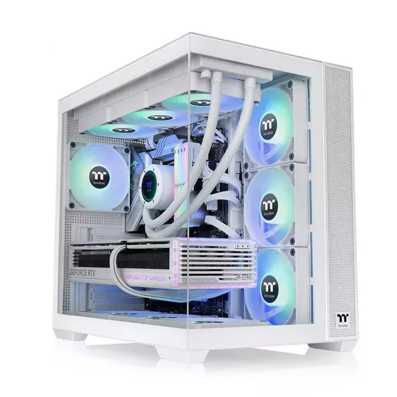 PC korpusas Thermaltake View 380 TG ARGB Snow Midi Tower baltas