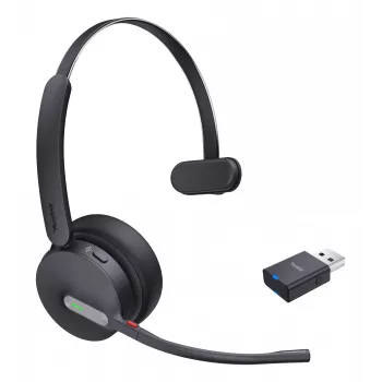 Yealink WH64 hibridinis monofoninis ausinių rinkinys DECT/Bluetooth, juodas