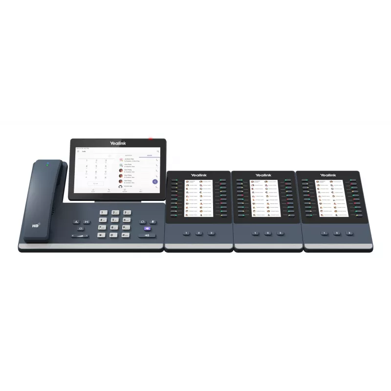 Yealink MP58-WH E2 Teams IP telefonas, pilka spalva, laidinis ragelis, 7 colių LCD jutiklinis ekranas