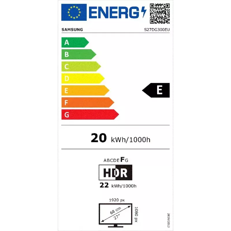 27 colių LCD monitorius Samsung S27DG300EU – Full HD, VA, 1 ms, 180 Hz