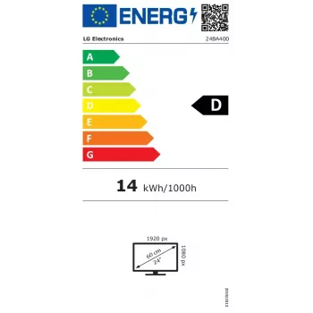 LG 24BA400-B kompiuterio monitorius 60,5 cm (23,8 colio) 1920 x 1080 pikselių Full HD LCD juodas