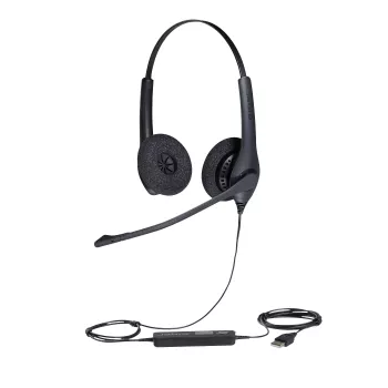 Jabra BIZ 1500 Duo USB, laidinis, 20–6800 Hz, biuro/skambučių centro ausinės, juodos