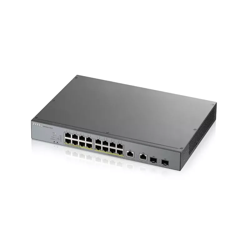 Zyxel GS1350-18HP-EU0101F valdomas L2 Gigabit Ethernet komutatorius su PoE, pilkas