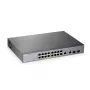 Zyxel GS1350-18HP-EU0101F valdomas L2 Gigabit Ethernet komutatorius su PoE, pilkas