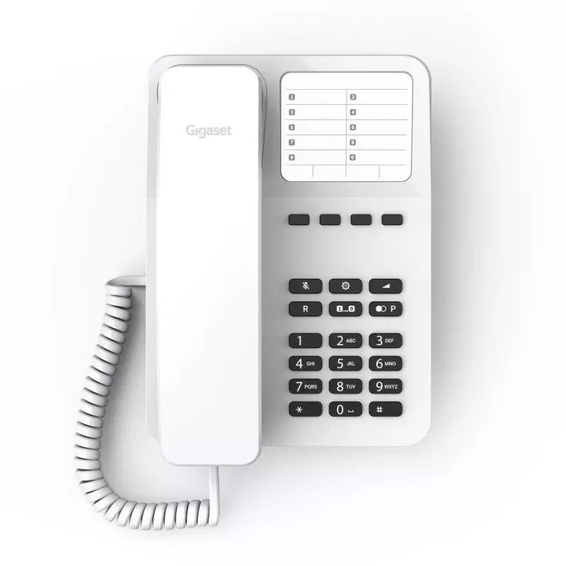 Laidinis analoginis telefonas Gigaset DESK 400 baltas