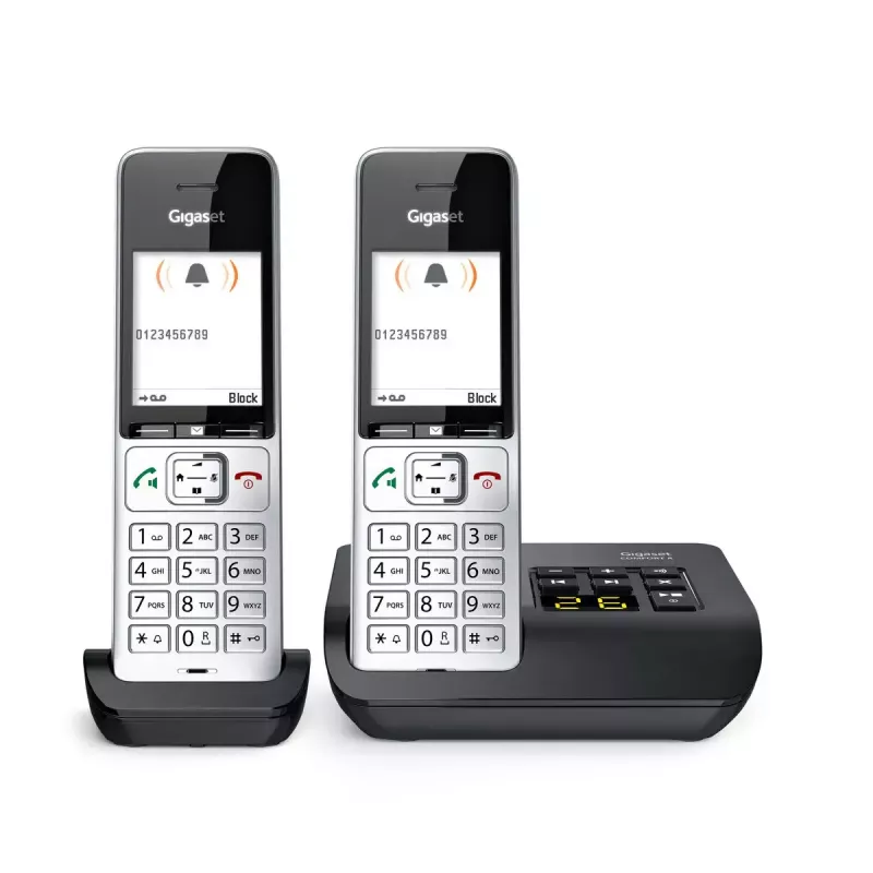 Analoginis/DECT belaidis telefonas Gigaset COMFORT 500A duo (sidabrinis/juodas)