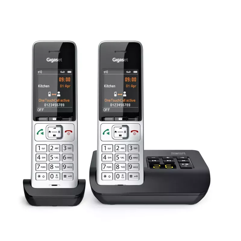 Analoginis/DECT belaidis telefonas Gigaset COMFORT 500A duo (sidabrinis/juodas)
