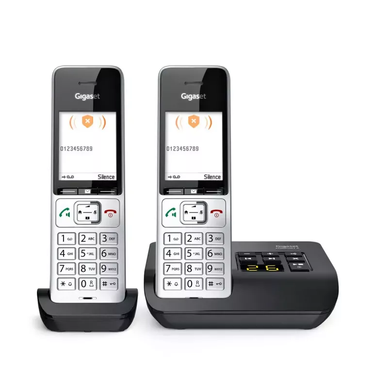 Analoginis/DECT belaidis telefonas Gigaset COMFORT 500A duo (sidabrinis/juodas)