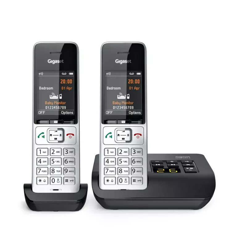 Analoginis/DECT belaidis telefonas Gigaset COMFORT 500A duo (sidabrinis/juodas)