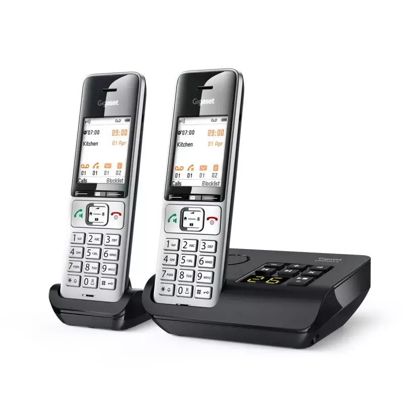 Analoginis/DECT belaidis telefonas Gigaset COMFORT 500A duo (sidabrinis/juodas)