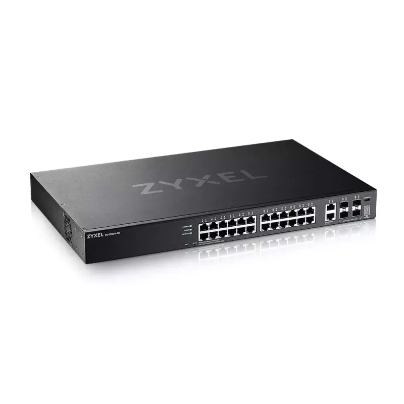Zyxel XGS2220-30 valdomas L3 Gigabit Ethernet (10/100/1000) jungiklis, juodas