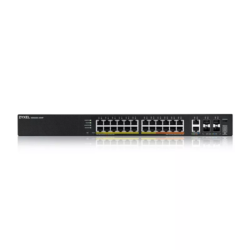 Zyxel XGS2220-30HP valdomas L3 Gigabit Ethernet (10/100/1000) Power over Ethernet (PoE) jungiklis, juodas