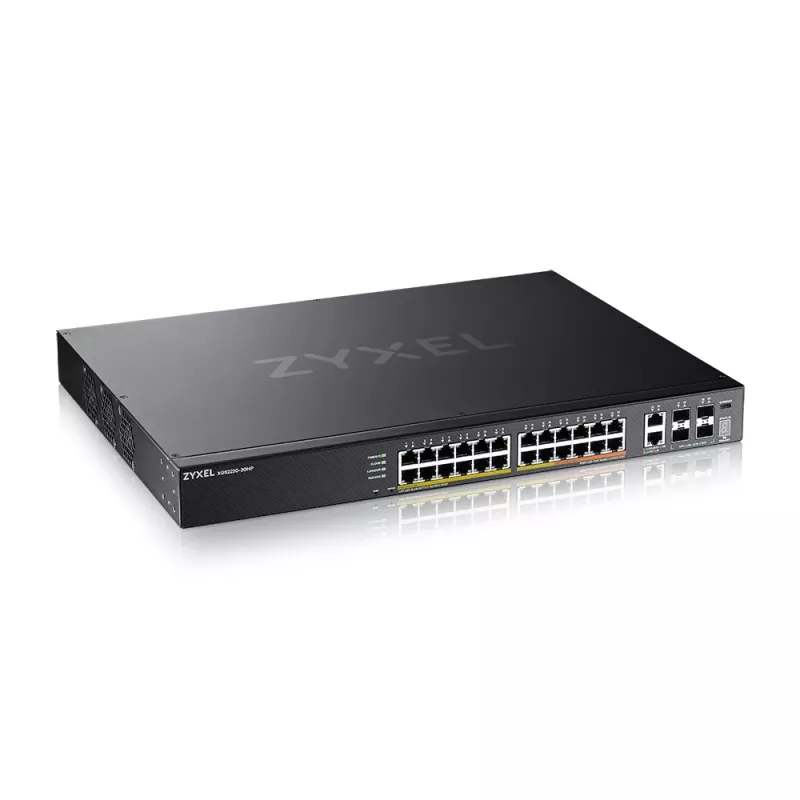 Zyxel XGS2220-30HP valdomas L3 Gigabit Ethernet (10/100/1000) Power over Ethernet (PoE) jungiklis, juodas