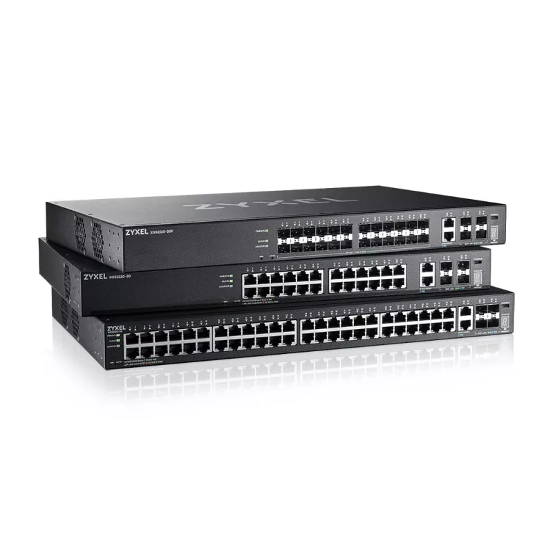 Zyxel XGS2220-30HP valdomas L3 Gigabit Ethernet (10/100/1000) Power over Ethernet (PoE) jungiklis, juodas