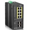 Zyxel RGS200-12P valdomas L2 Gigabit Ethernet PoE komutatorius (juodas)