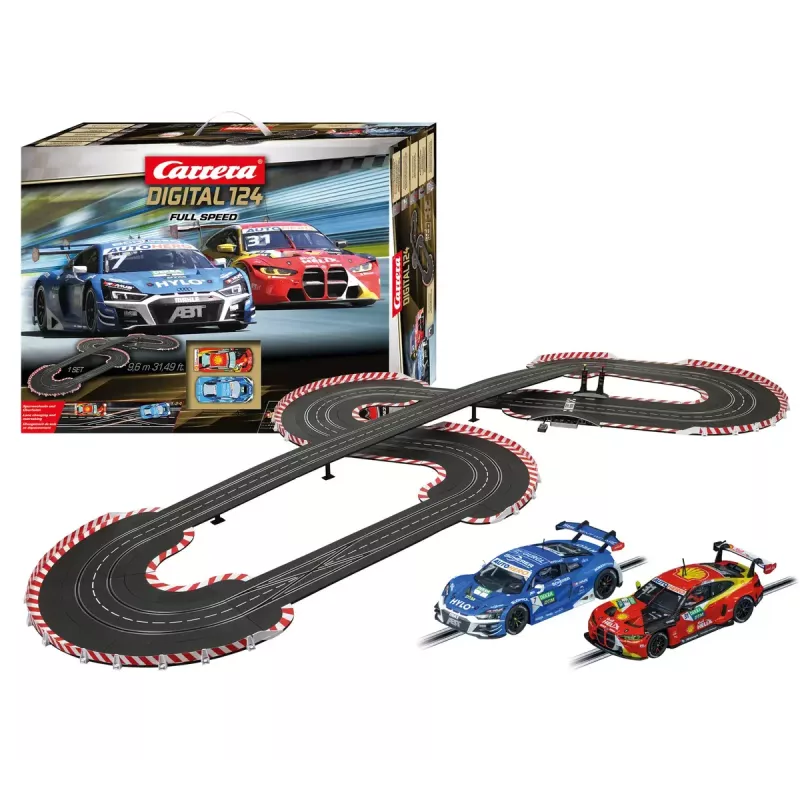 Lenktynių automobilių ir trasų rinkinys CARRERA Carrera Full Speed įvairiaspalvis