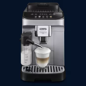 Kavos aparatas De'Longhi Magnifica ECAM 290.61.SB – pilnai automatinis, 1,8 L vandens bakas, liečiamasis valdymas, 1450 W, sidabrinis