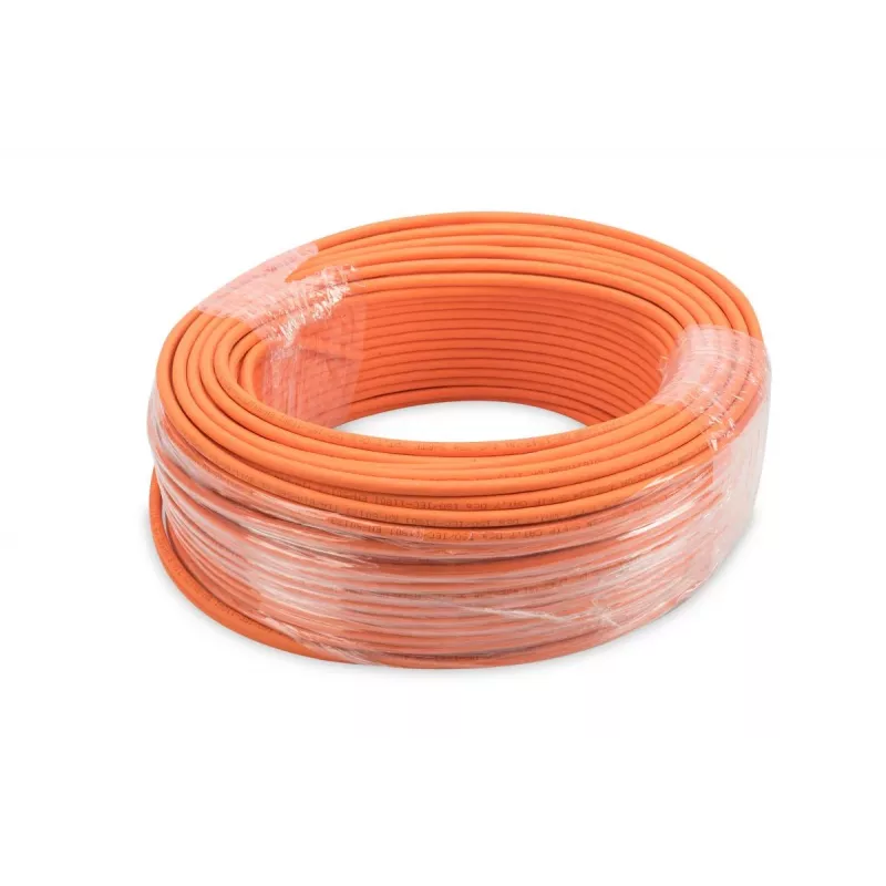 DIGITUS montažinis kabelis - Cat 7 - S/FTP - AWG 23/1 - simpleksas - 50 m - oranžinis - 1200 MHz Dca (EN 50575), kartoninė dėžutė
