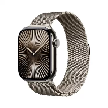 APPLE Watch Series 10 GPS + Cellular 46 mm Titaninis korpusas su Natural Milanese kilpa - S/M