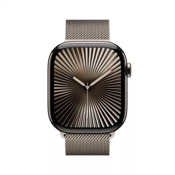 APPLE Watch Series 10 GPS + Cellular 46 mm Titaninis korpusas su Natural Milanese kilpa - S/M