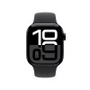 Išmanusis laikrodis Apple Watch Series 10 GPS 42mm Jet Black aliuminio korpusas su juodu sportiniu dirželiu S/M