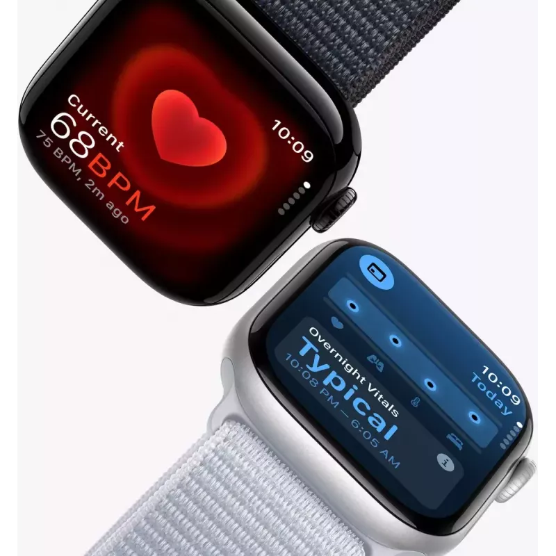 Išmanusis laikrodis Apple Watch Series 10 GPS 42mm Jet Black aliuminio korpusas su juodu sportiniu dirželiu S/M