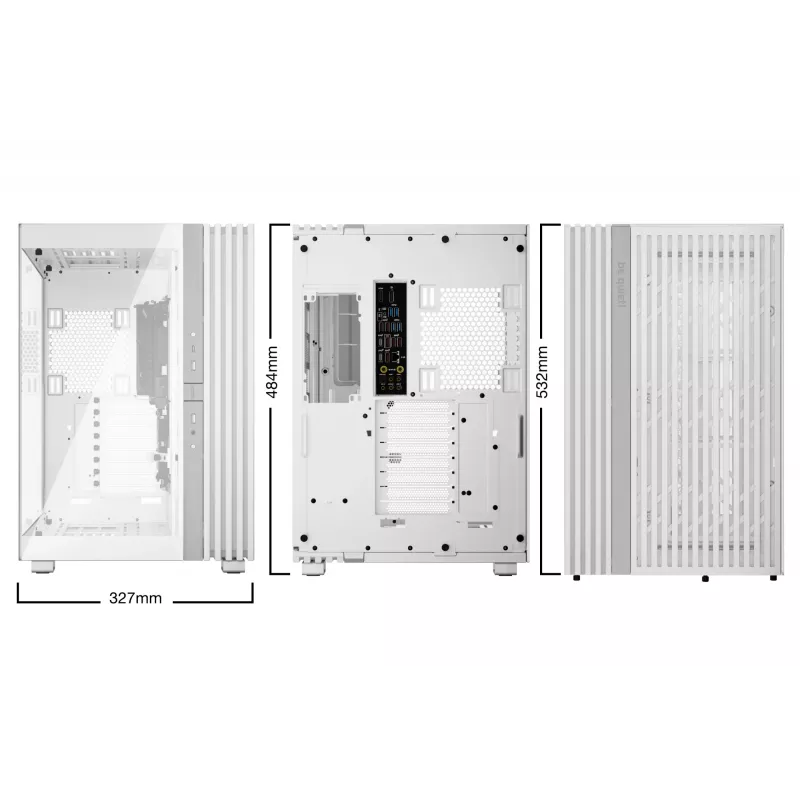 PC korpusas be quiet! LIGHT BASE 900 DX White Full Tower – ATX/EATX, stiklinis šonas, RGB, max GPU 495 mm, aušintuvo aukštis 190 mm