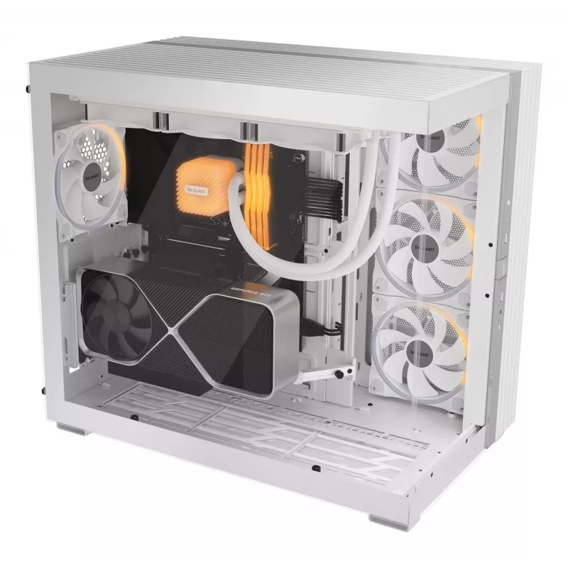 PC korpusas be quiet! LIGHT BASE 900 DX White Full Tower – ATX/EATX, stiklinis šonas, RGB, max GPU 495 mm, aušintuvo aukštis 190 mm
