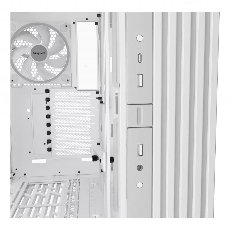 PC korpusas be quiet! LIGHT BASE 900 DX White Full Tower – ATX/EATX, stiklinis šonas, RGB, max GPU 495 mm, aušintuvo aukštis 190 mm