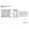 PC korpusas be quiet! LIGHT BASE 900 DX White Full Tower – ATX/EATX, stiklinis šonas, RGB, max GPU 495 mm, aušintuvo aukštis 190 mm