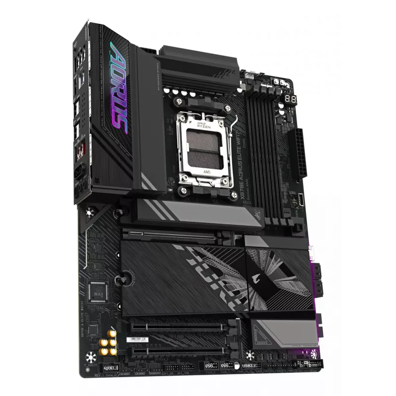 Pagrindinė plokštė GIGABYTE X870E AORUS ELITE WIFI7 ATX, AMD X870E, lizdas AM5, DDR5, 4x DIMM, Wi‑Fi 7, 2.5Gb LAN