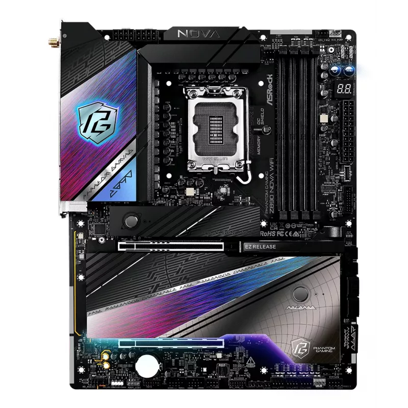 ASRock Pagrindinė Plokštė Z890 Nova WiFi LGA1851 Intel Z890 4x DDR5 1x HDMI 2.1 TMDS/FRL 8G 2x Thunderbolt 4 ATX